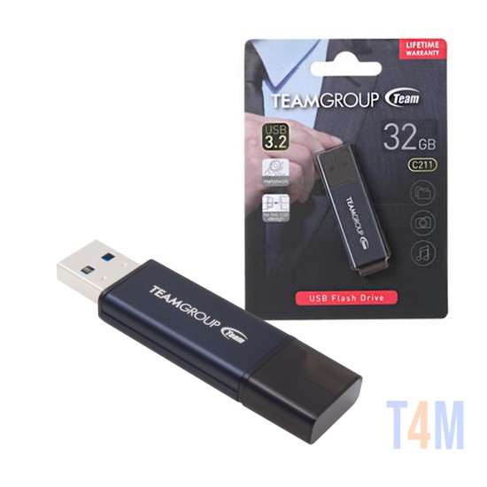 PENDRIVE TEAM GROUP C211 32GB USB 3.2 BLACK